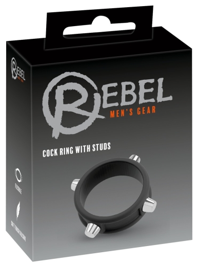 Rebel Cock Ring w Studs