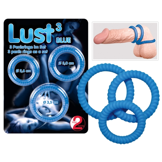 Lust 3 Penisringe Blue