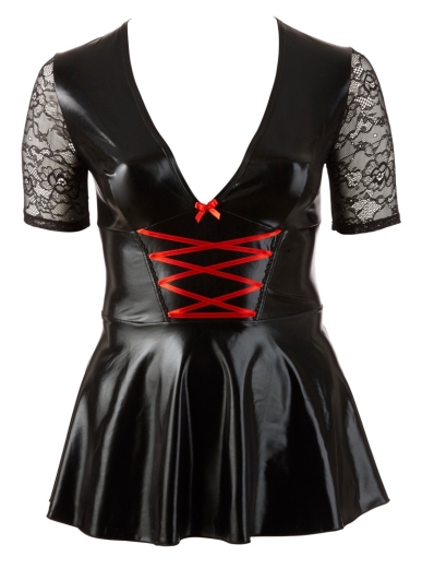 Kleid schwarz/rot XL