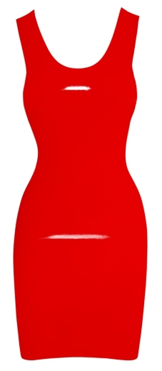 Latex Minikleid rot XS