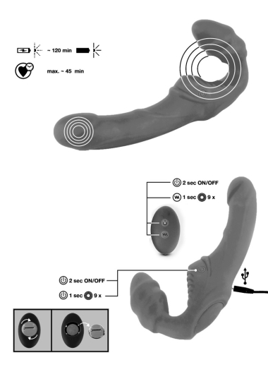 RC Vibrating Strapless Strap-O