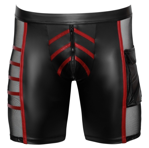 Herren Shorts Schwarz/Rot S